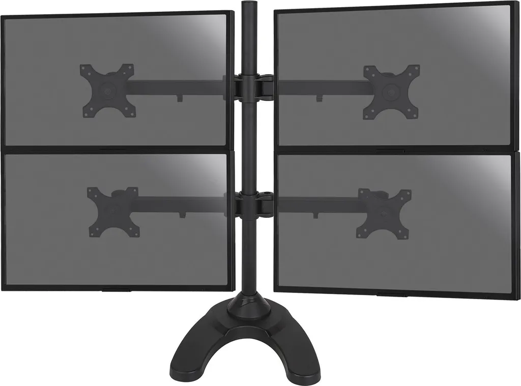 Quadruple support de moniteur rotatif pour bureau de 13 à 24 pouces VESA