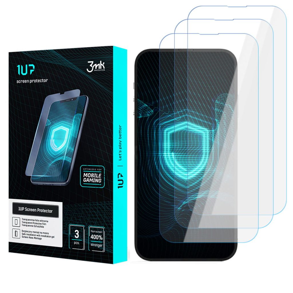 3mk Display Schutzfolie 1UP für Apple iPhone 14 Plus/14 Pro Max transparent Gaming (3 Stück)