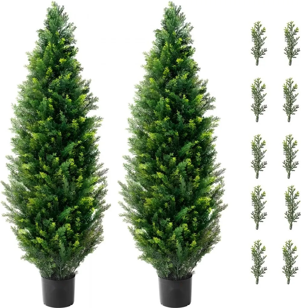 Décoration intérieure sans entretien : Lot 2 Cèdres Artificiels 122cm