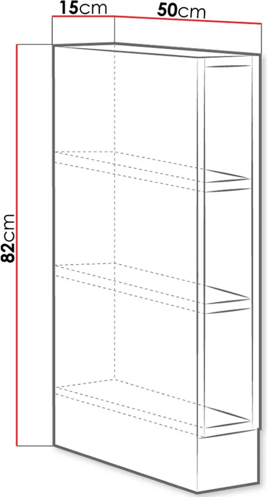 Scaffale Cucina Stretto 15cm RONG Grigio - Organizer Salvaspazio Casa