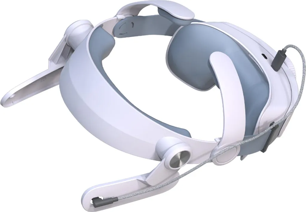 Kopfband kompatibel mit Meta Quest3 VR-Headset 5000mAh wiederaufladbar 360 Wrap-around verstellbares Kopfband 180 Druckentlastung VR-Zubehör für beque