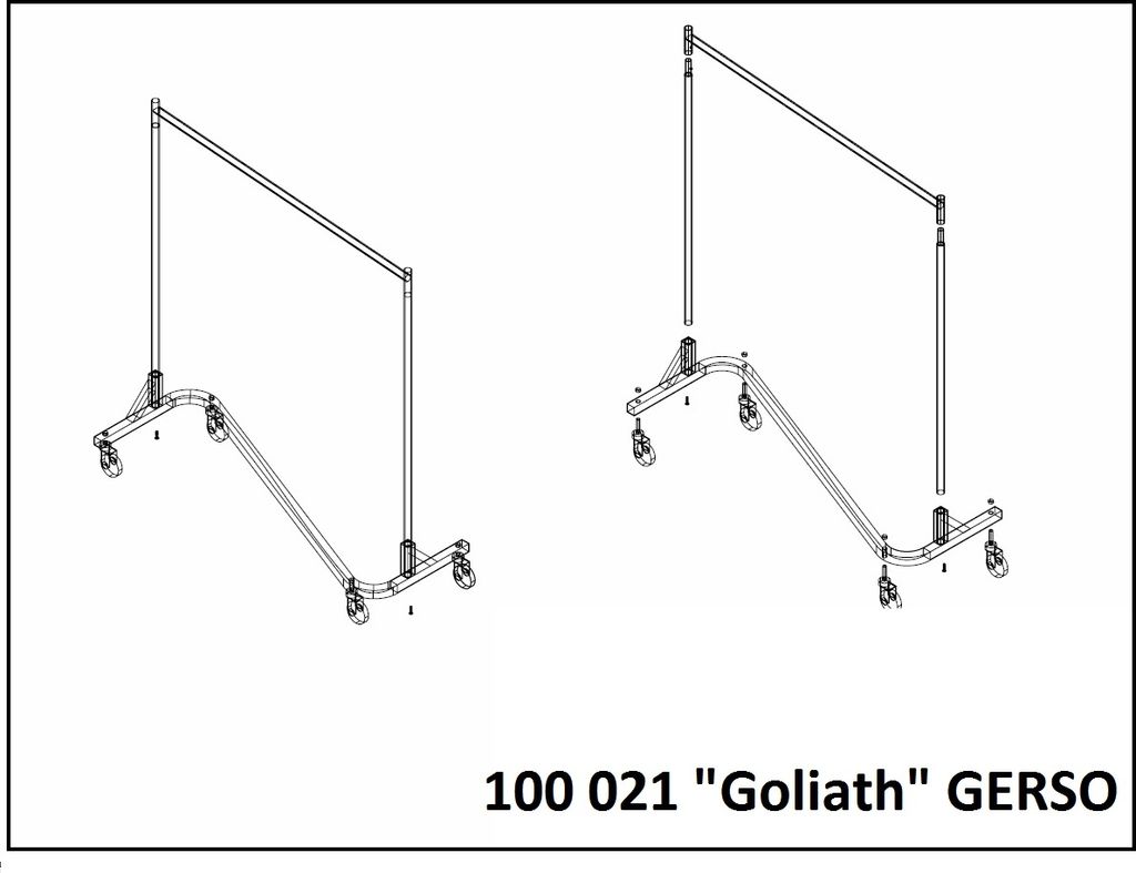 Schwerlast Kleiderständer Goliath Industrieständer