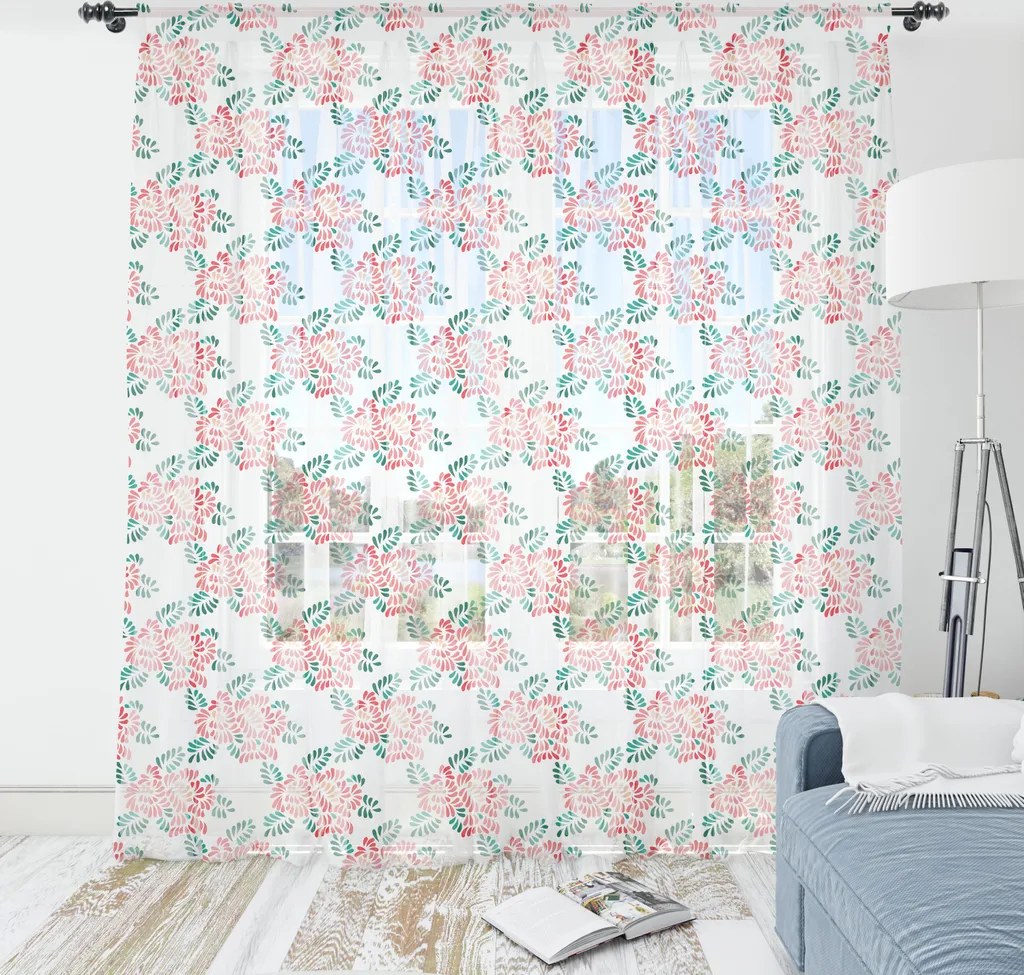Arazzo Floreale Moderno Peonie Corallo - Decorazione Parete Satin