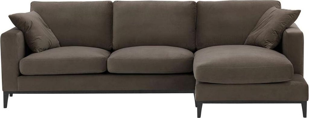 Rechtsseitiges Ecksofa Covex Wood-Velluto 17-black