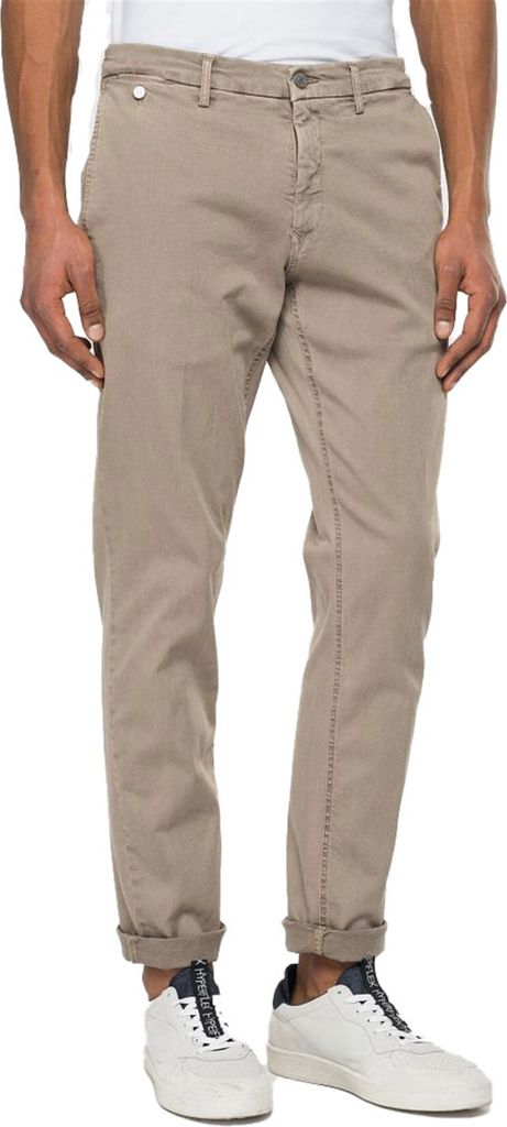 Replay Chino Baumwolle Beige Benni Regular Fit Uni