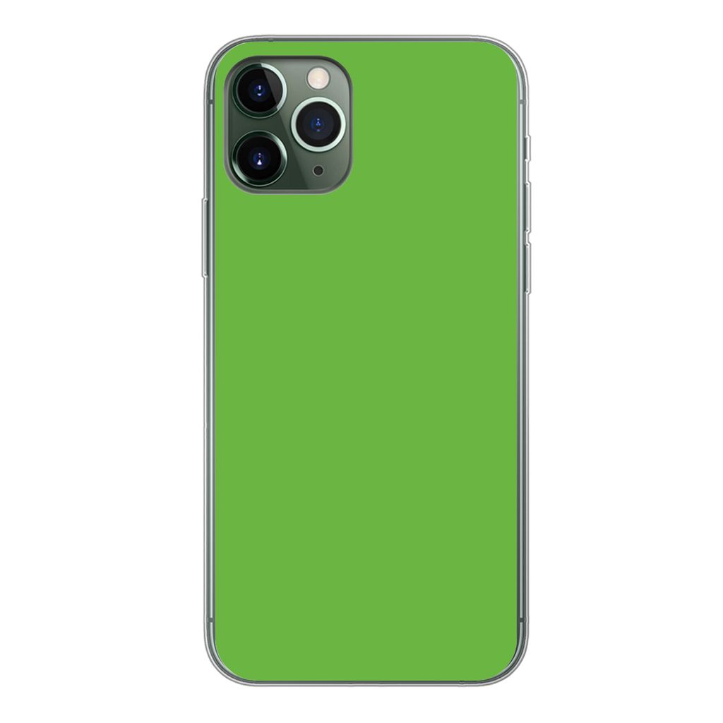 MuchoWow Handyhülle Schutzhülle Hülle für iPhone 11 Pro Grün - Farben - Natur Silikon Softcase Handy Hülle - Handy