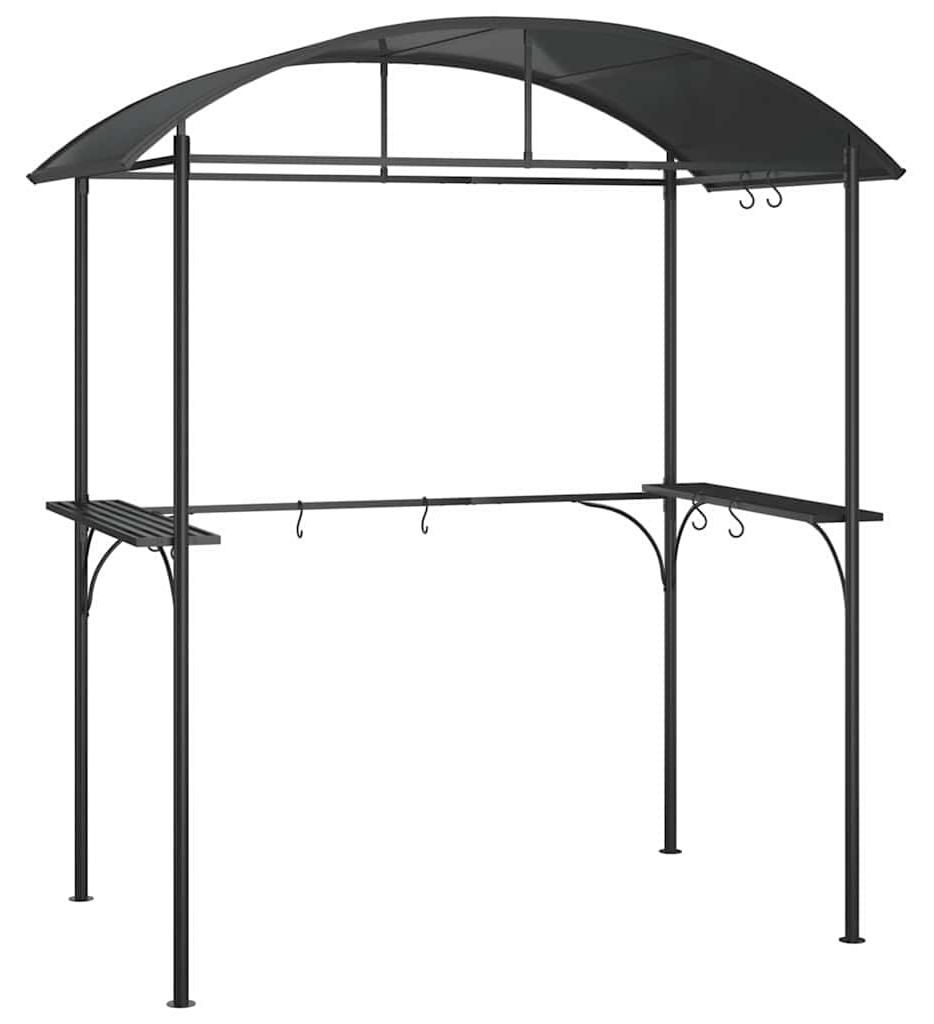 vidaXL Grillpavillon mit Seitenregalen Anthrazit Produktbild 