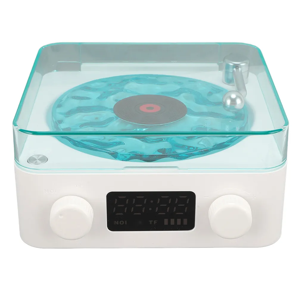 Waves Giradischi 2024 Giradischi Vinile Con Luci E Bluetooth Waves - Modello 2024, Altoparlante Aqua, Modalità TF/AUX, Colore Viola Giradischi Design Retrò