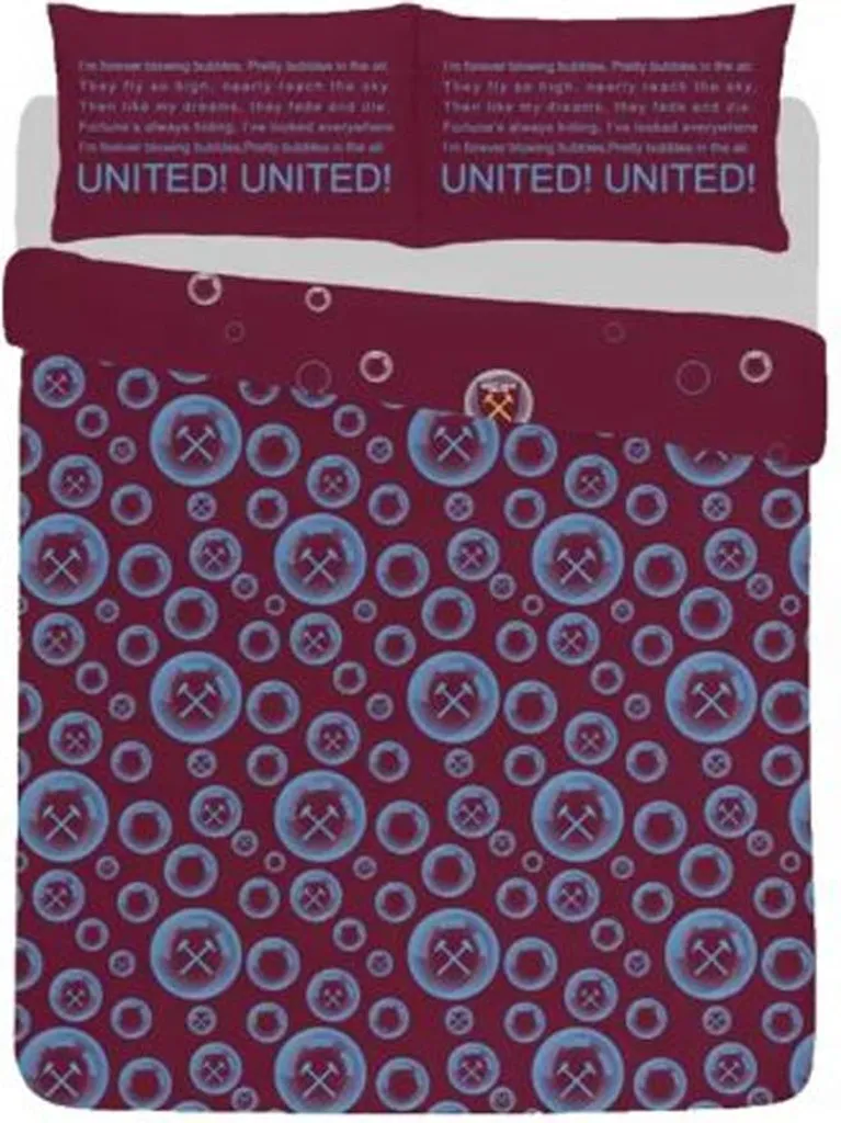 Parure de Lit Réversible West Ham Forever Blowing BS5921 Bordeaux Lit 1 Place - 2