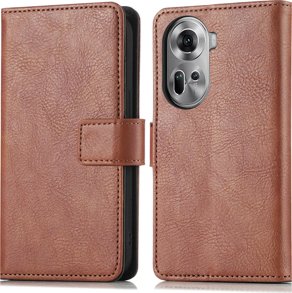 Custodia Portafoglio Oppo Reno 11 F imoshion - Marrone per Viaggiatori