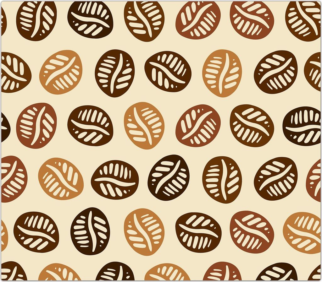 Spritzschutz Herdabdeckplatte Schneidebrett aus Glas Digitale Kaffeebohnen 1-Teilig (60x52cm)