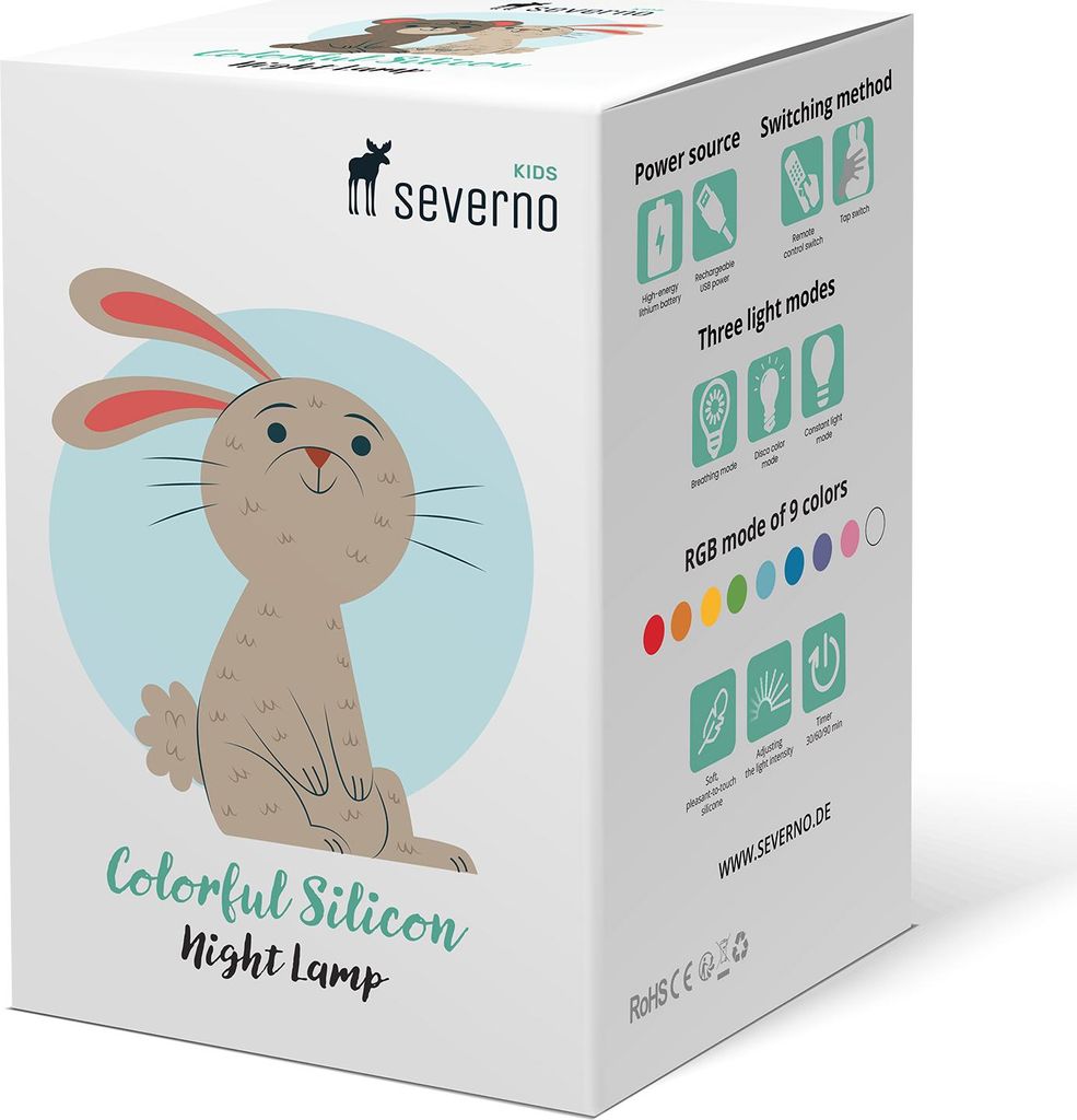 iKALULA Luce Notturna Bambini, Silicone Gabbiano Luce Notturna Neonato, Luminosità Regolabile e