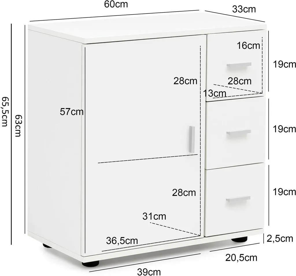 Étagère de salle de bain étroite 60 cm pour optimiser l'espace - 3