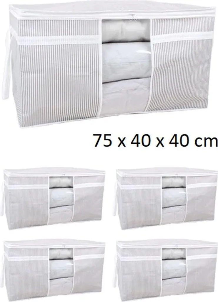 Housse de rangement pour vêtements Ninbox grise 45x40x30cm - Pack de 5