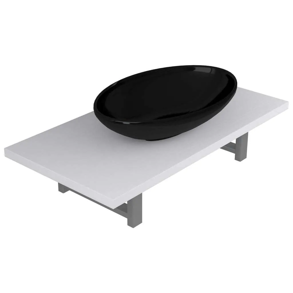 SYFAX™ Set Mobili da Bagno 2 pz Vetroceramica Bianco