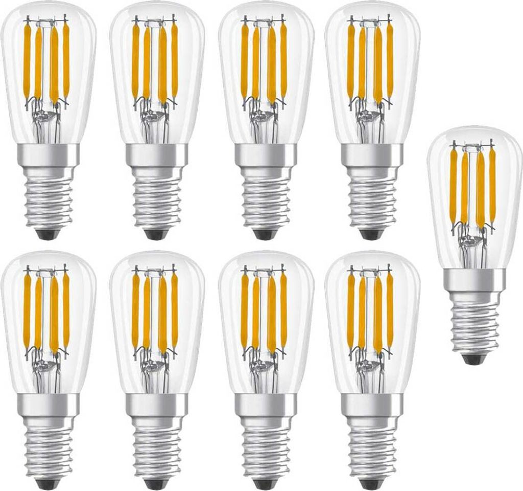 9 x Osram LED Parathom Filament Leuchtmittel T26 Röhre 2,8W = 25W E14 klar 250lm 865 Tageslicht 6500K kaltweiß
