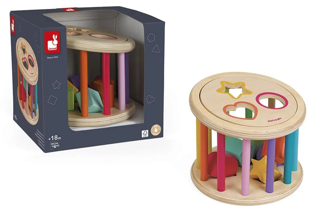 Boîte à Formes Bébé en Bois Jeu d'Assemblage Éducatif pour Petit Enfant