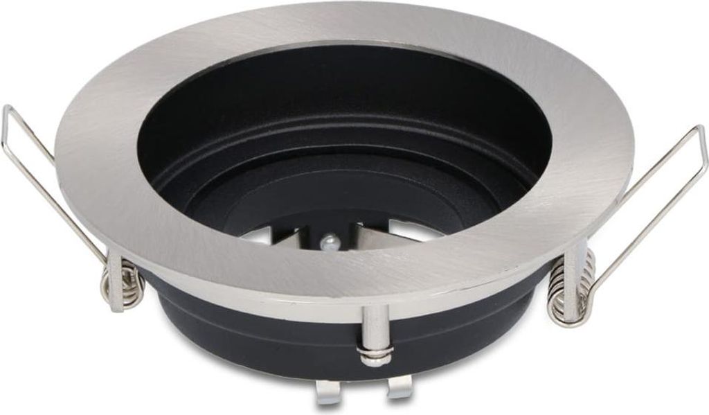 hoftronic LED Einbaustrahler 100mm GU10 Fassung Rund Edelstahl IP20