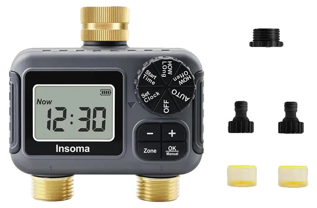 Système d'arrosage automatique à double sortie et minuterie LCD G
