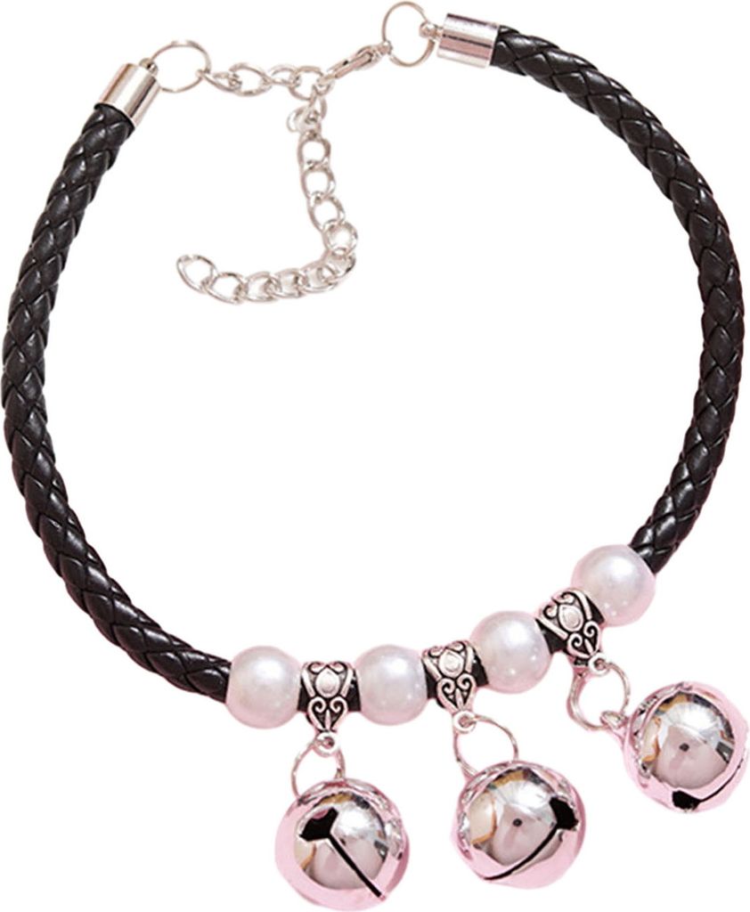 Haustierhalsband, exquisiter Haustierhalskreis, verstellbare Halskette für Katzen und Hunde mit abnehmbarem Glockenanhänger, Haustierbedarf