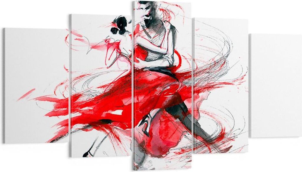 Bild auf Leinwand - Leinwandbild - Tanz Aktion Aktivität - 160x85cm - Wand Bild - Wanddeko - Leinwanddruck - Bilder - Kunstdruck - Wanddekoration ...