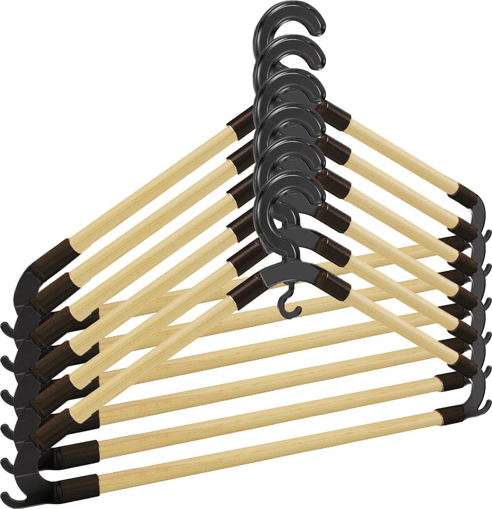 Kleiderbügel 6er Set Holz/Kunststoff