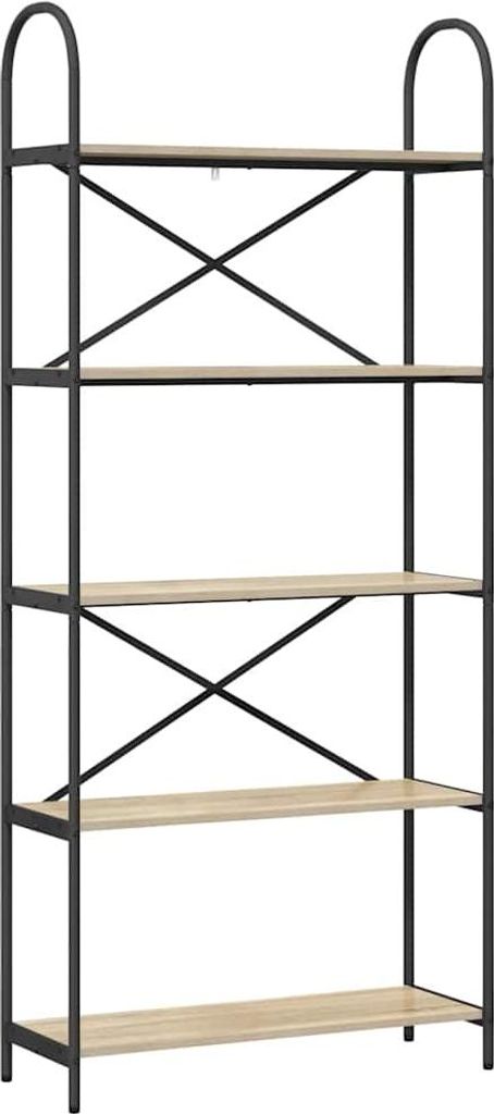 vidaXL Bücherregal Sonoma-Eiche 80 x 30 x 183 cm Holzwerkstoff