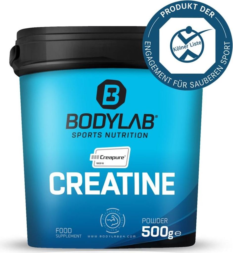 BODYLAB Creatine Creapure - 500g reines Kreatin Monohydrat Pulver