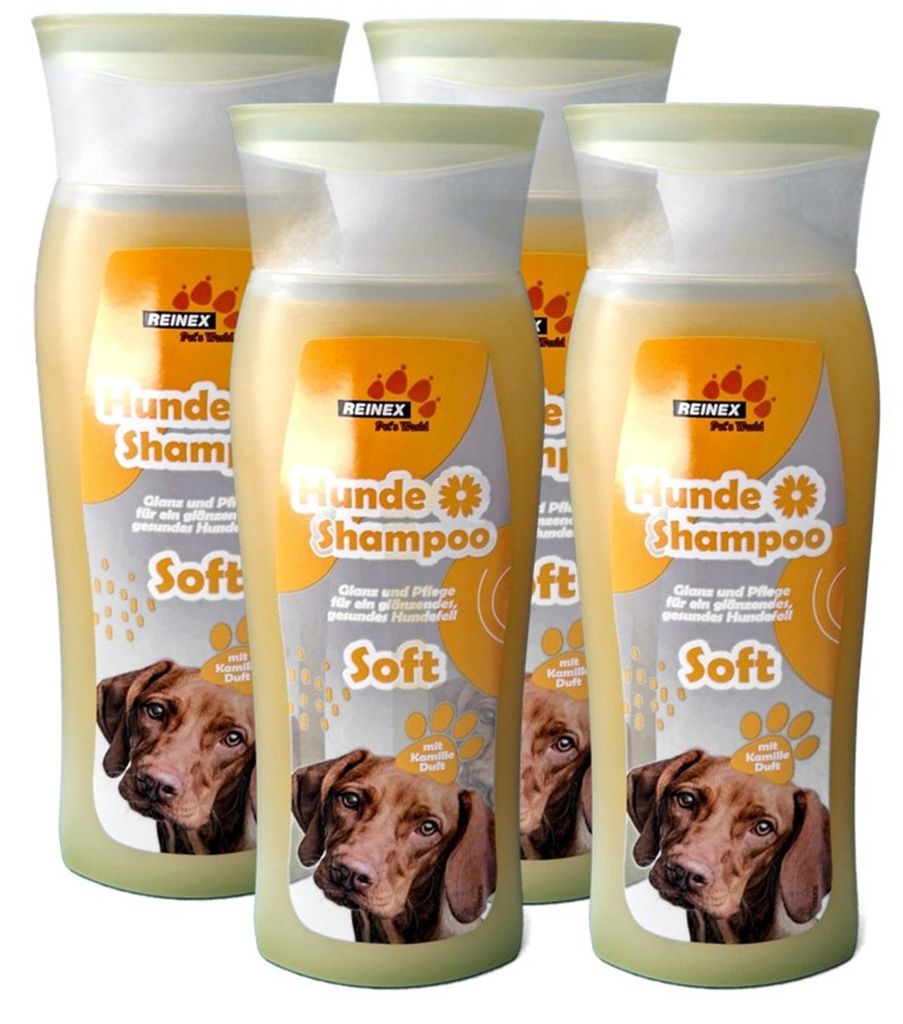 Reinex PET´S WORLD Hundeshampoo, Soft Kamilleduft, 4 Stück Produktbild 