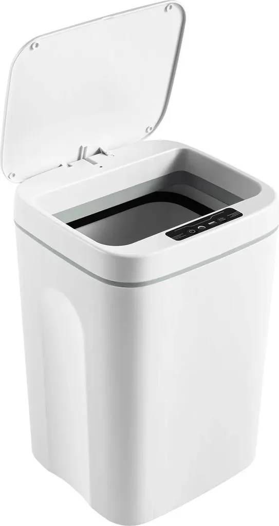 Pattumiera Automatica 16L Bianca: Sensore Touchless e Design Slim
