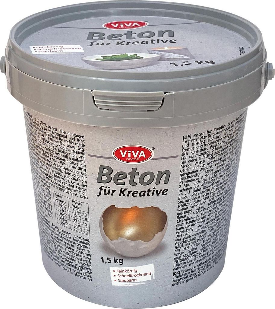 ViVA DECOR Beton für Kreative 1,5 Kg Eimer