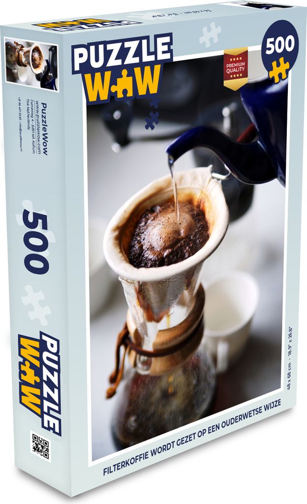 MuchoWow Puzzle 500 Teile Filterkaffee wird auf die altmodische Art gebrüht - Denken - Spiel - Toy