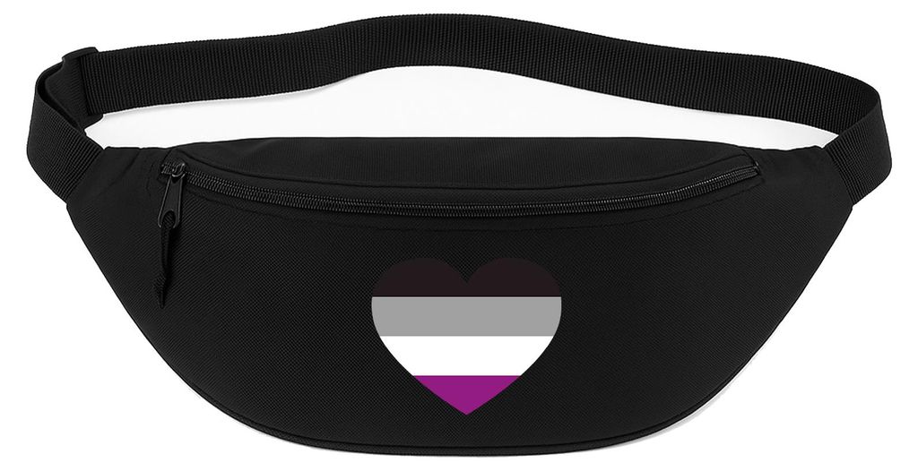 Huuraa Bauchtasche Auelle Pride Flagge LGBTQ Herz 2,5 Liter Black Polyester Crossbody Bag Geschenkidee