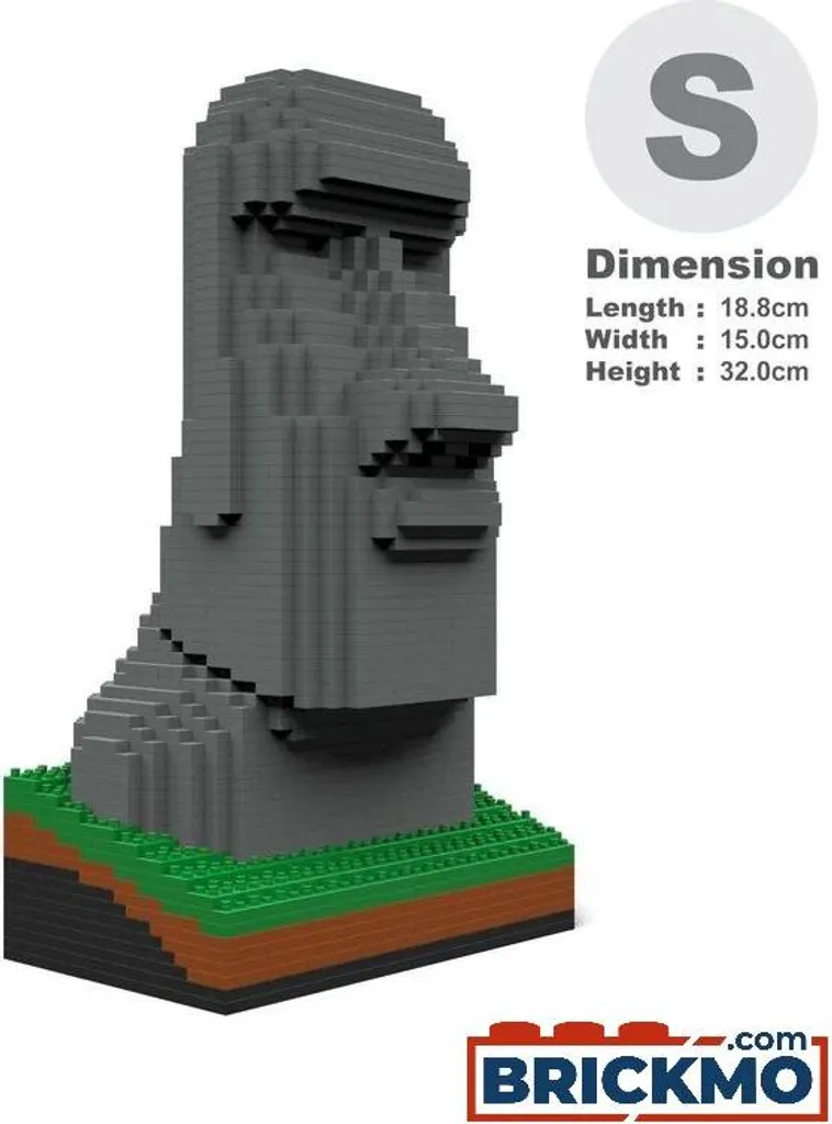 Puzzle 3D Moai Statue en Briques : Sculpture de Construction 01S