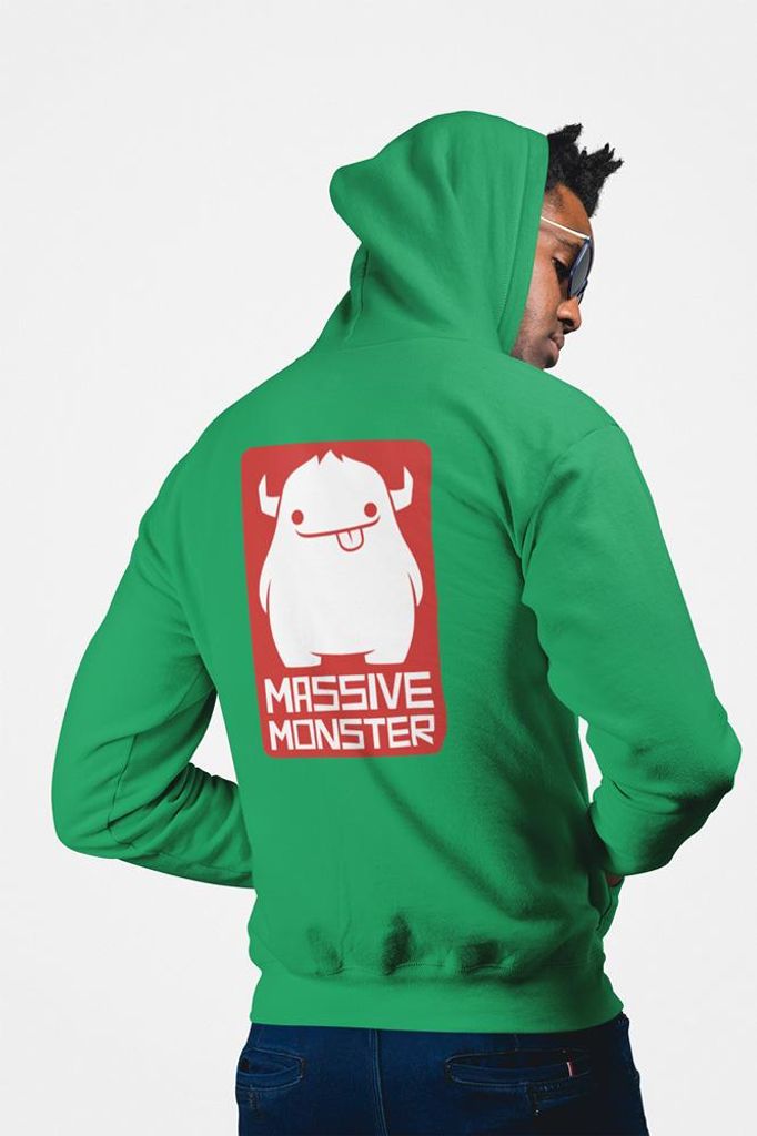 D&B Uni Hoodie ZIPEB00024 Monster Grün-Größe XL