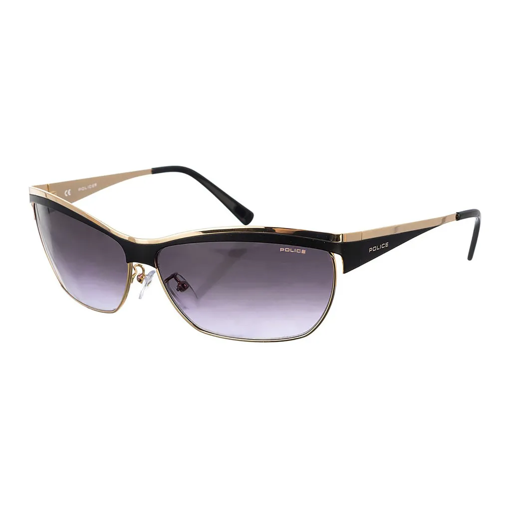 Police S8764 Lunettes de soleil rectangulaires métal femme anti-UV