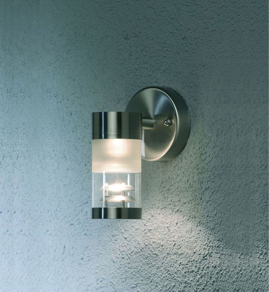 Konstsmide Bolzano Edelstahl, klares Glas, Reflektor 7594-000