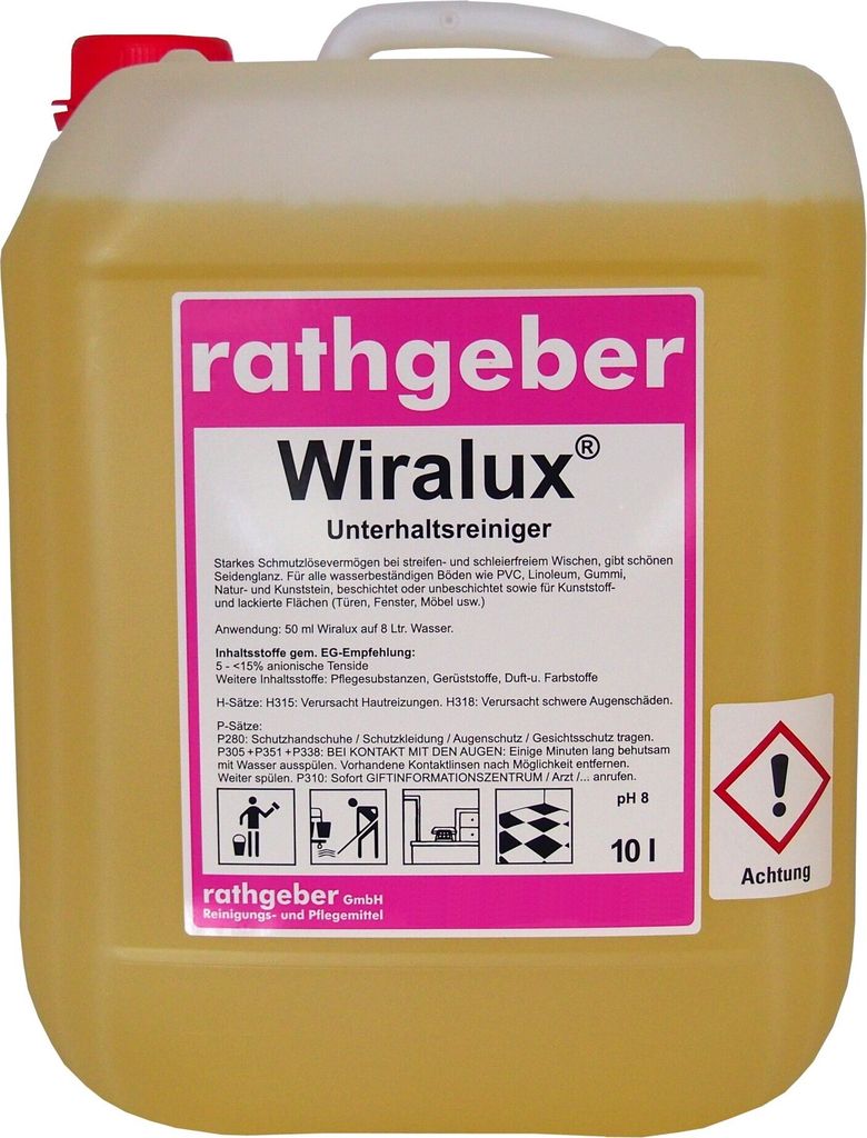 Unterhaltsreiniger 'Wiralux ' 10,0 L PE-Kanister