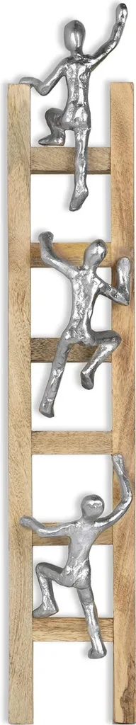 Statue Murale Design en Bois Moritz - Sculpture Moderne pour Salon 58cm