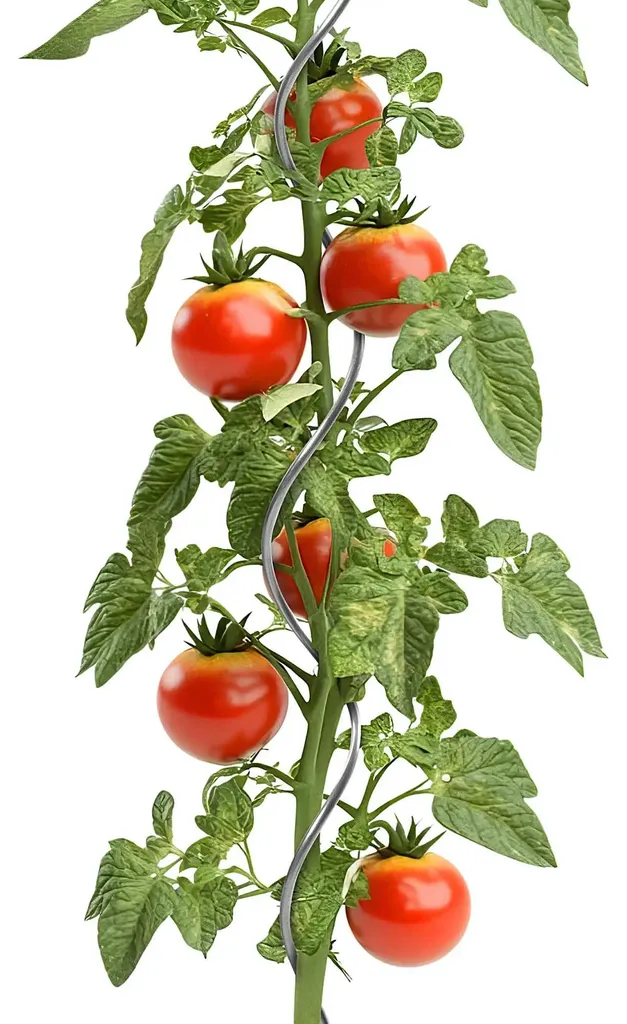 Tuteurs tomates 180 cm en spirale, lot de 10 supports acier incassables