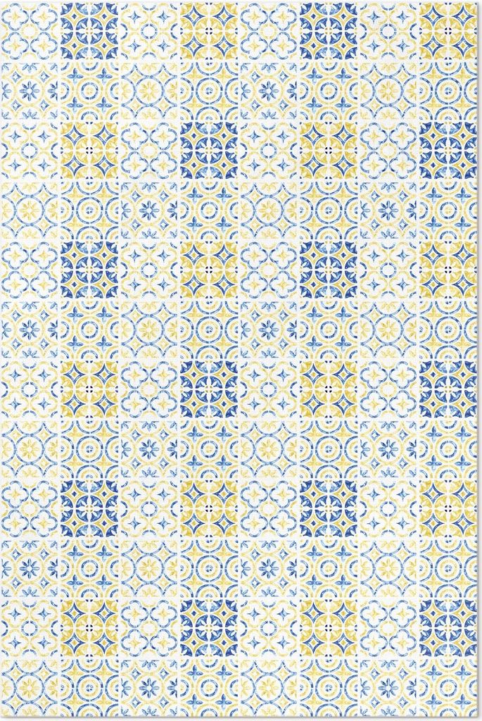 Spanische Fliesen mit Mosaikmuster – Vinylteppich – 150x225 cm – Indoor Teppich – Flur – Pflegeleicht – Modern