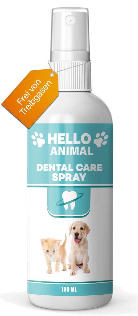 Hello Animal – Dental Spray - für Hunde und Katzen – Zahnsteinspray für Hunde – Zahnstein selbst entfernen – Zahnspray für Hunde gegen...