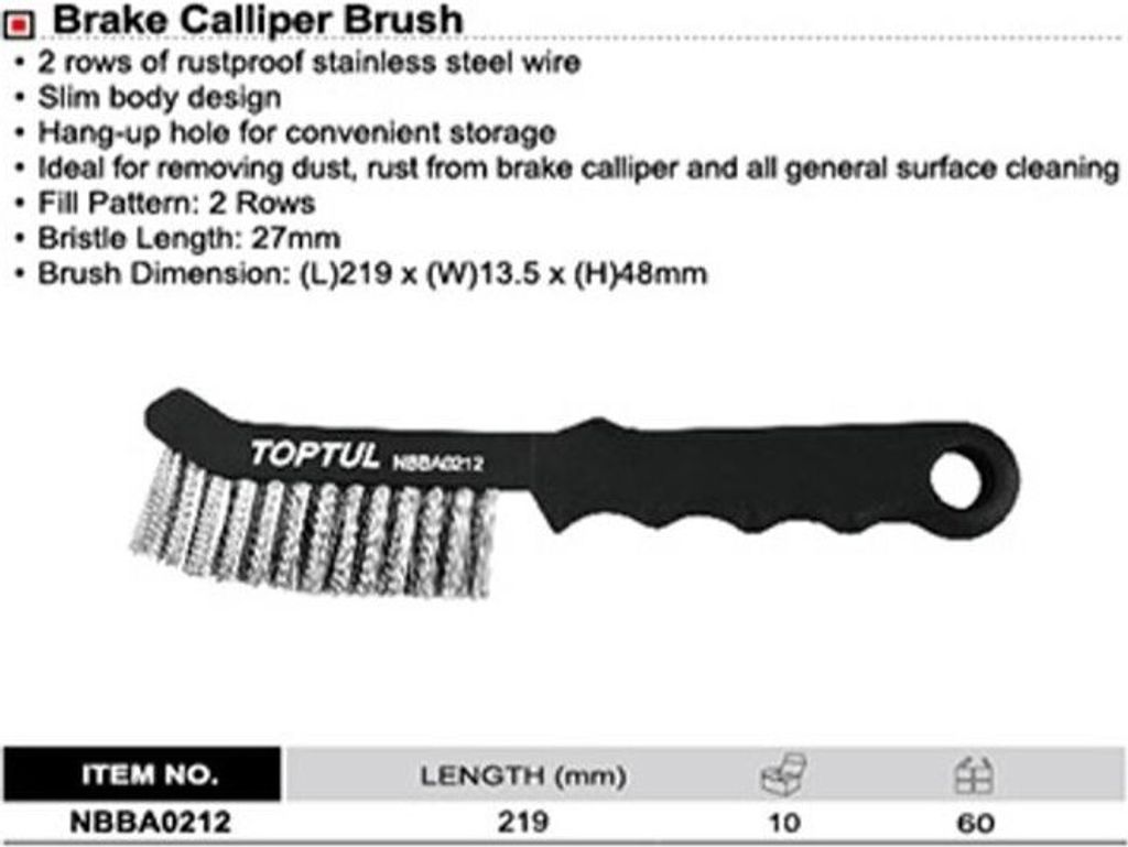 TOPTUL Drahtbürste 219mm NBBA0212
