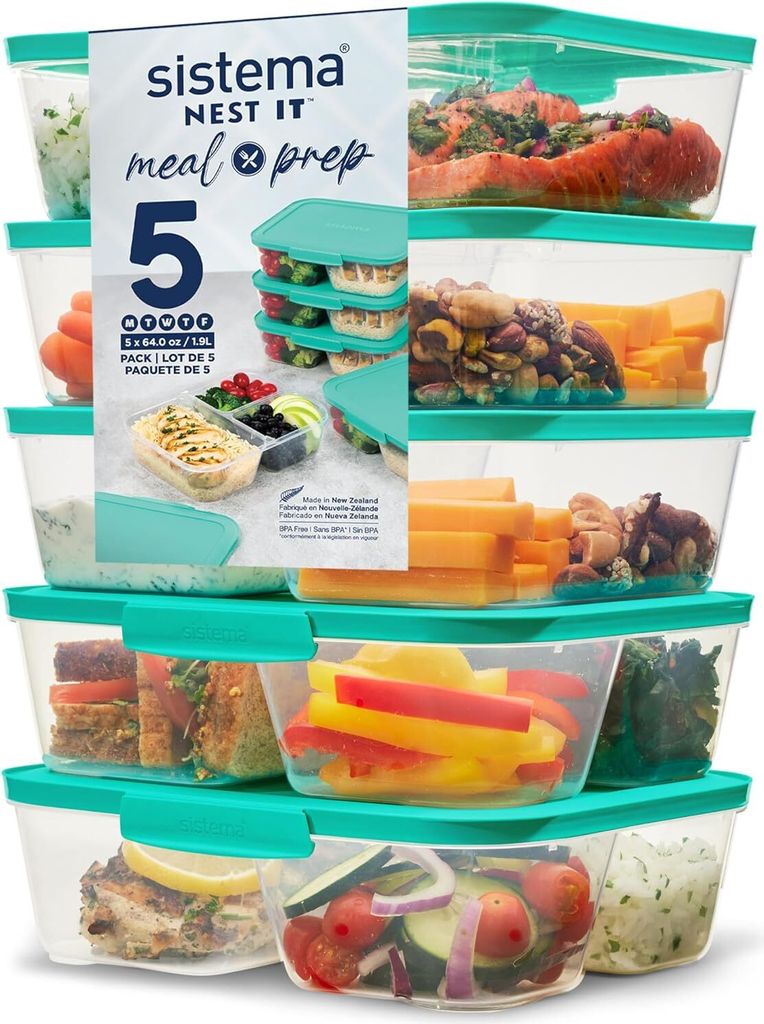 sistema Meal Prep Boxen NEST IT 1,19 l 5 Stück