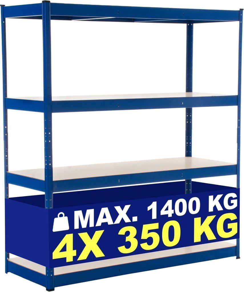 Lagerregal 160x60x180 cm blau