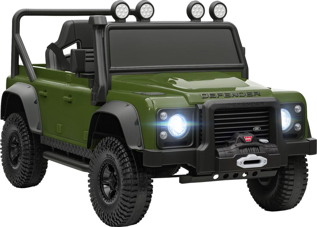 AIYAPLAY Kinder Elektroauto, Land Rover Defender 110 SVX 12V 7Ah Kinderauto mit Fernbedienung, 2 Motor, Kinderfahrzeug mit Softstart, Soft Stopp, 4...