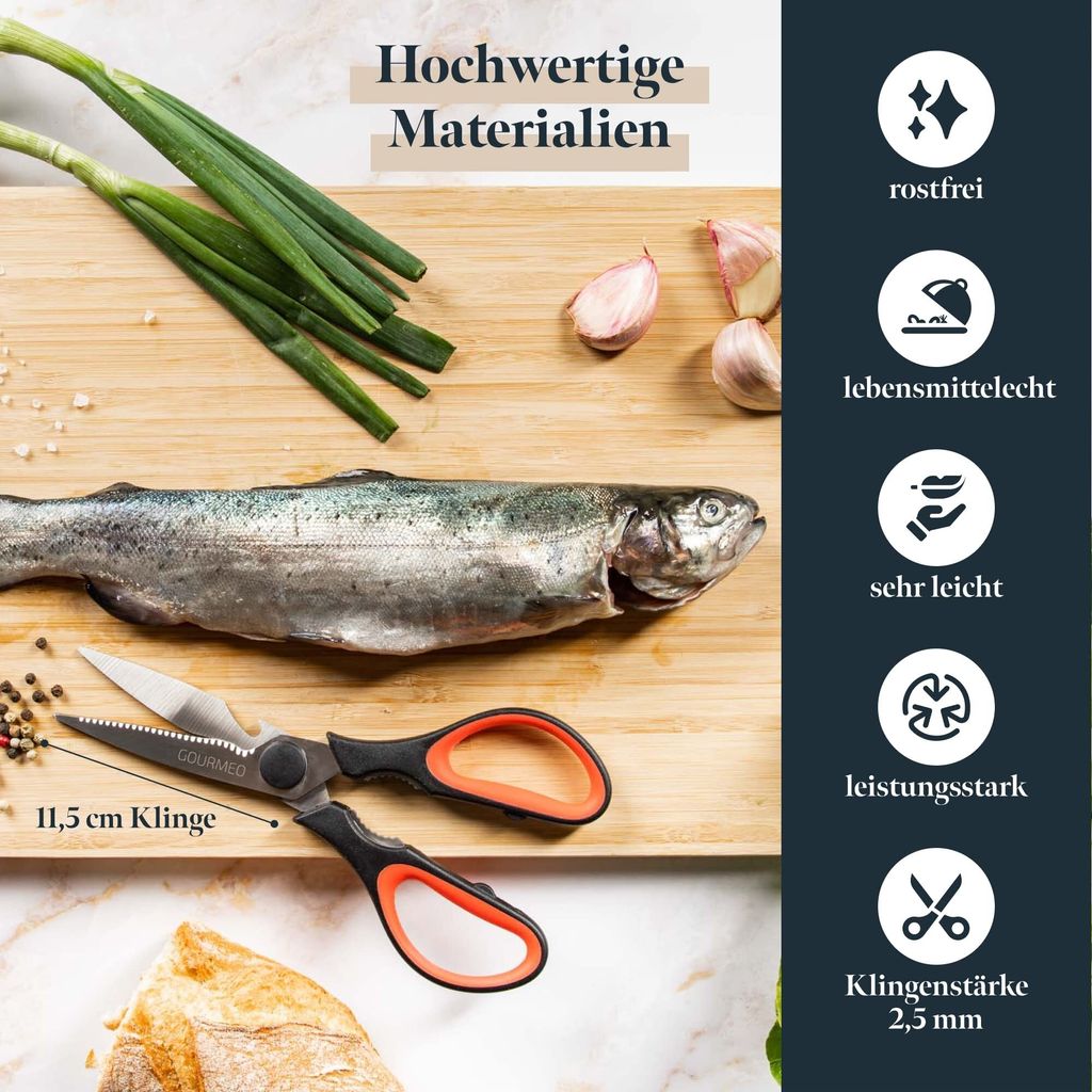 KitchenAid Allzweck-Küchenschere – Scharfe Edelstahlklingen In Lavendel-Creme