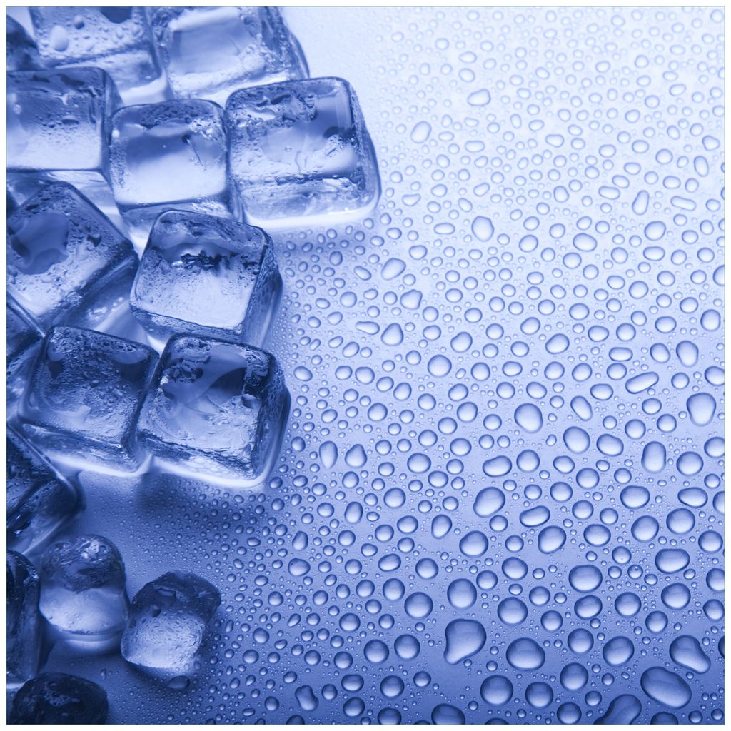 Wallario Möbeldesign / Aufkleber, geeignet für Ikea Lack Tisch - Eiswürfel in 55 x 55 cm