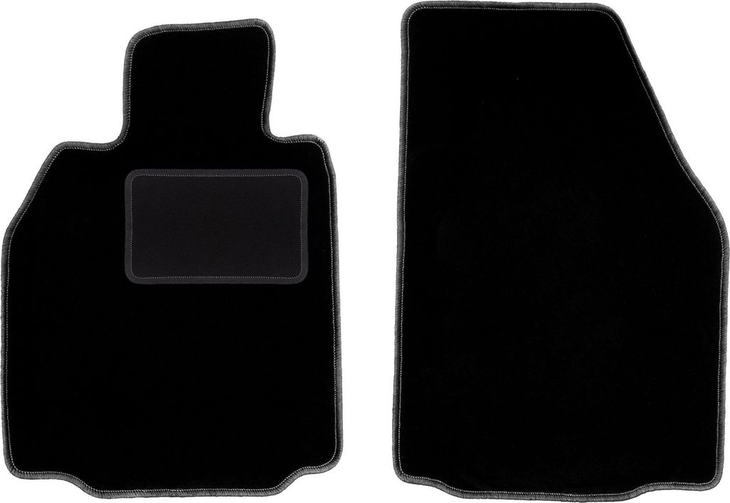 Velours-Fußmatten Vorne passend für Porsche 911 (typ 997) (cabro, coupe, targa, Bj. 2002-2012) – schwarz, passgenau, mit Befestigungen set 2 S...