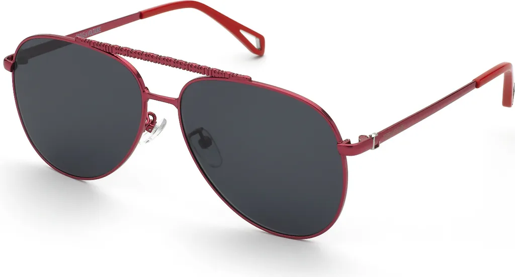 Lunettes de soleil femme rouge brillant Zadig&Voltaire SZV415 Luxe
